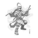 jiraiya character from naruto classic anime  tattoo design idea