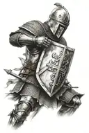 crusader knight tattoo design idea
