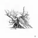 dead tree tattoo design idea