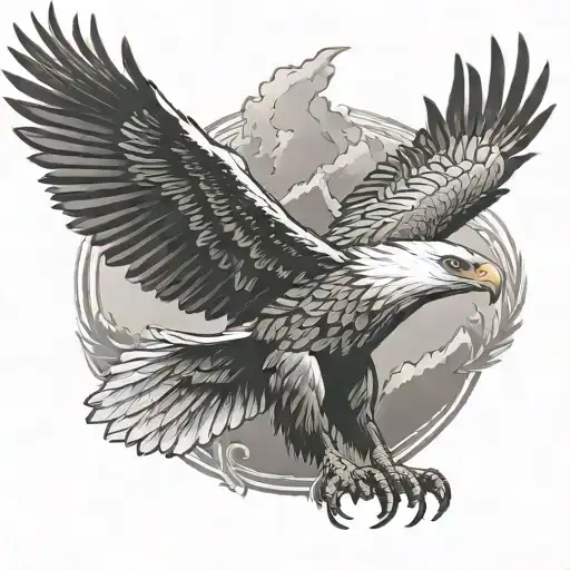 soaring eagle tattoo design idea