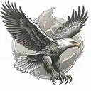 soaring eagle tattoo design idea