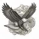 soaring eagle tattoo design idea