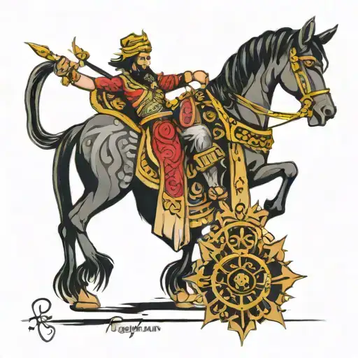 Rashi rajput warrior written tattoo design idea