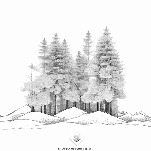 pine forest in backround and quote Its better to live short life doing what you love than living a long life doing what  tattoo design idea