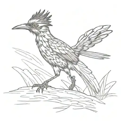 roadrunner running tattoo design idea