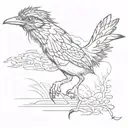 roadrunner running tattoo design idea