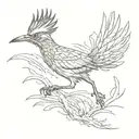 roadrunner running tattoo design idea