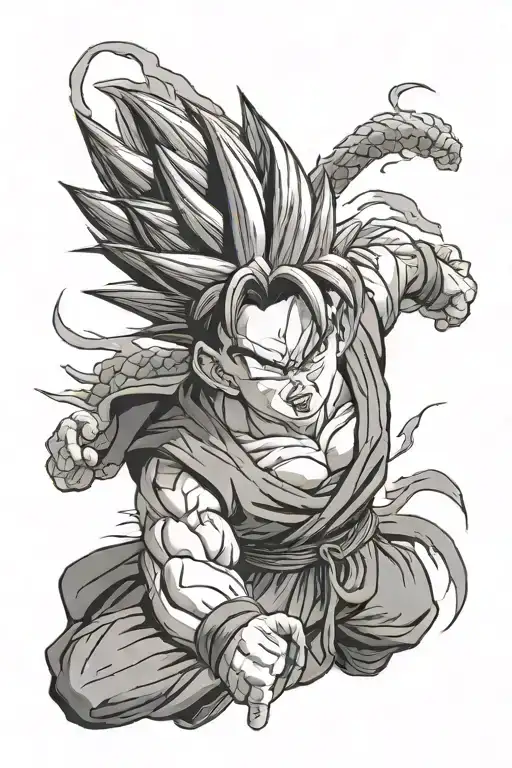 dragonball gohan tattoo design idea