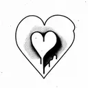Crying Heart tattoo design idea