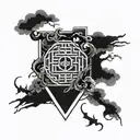 Incorporate elements from popular PC games into a Japanese-inspired sleeve tattoo tattoo design idea