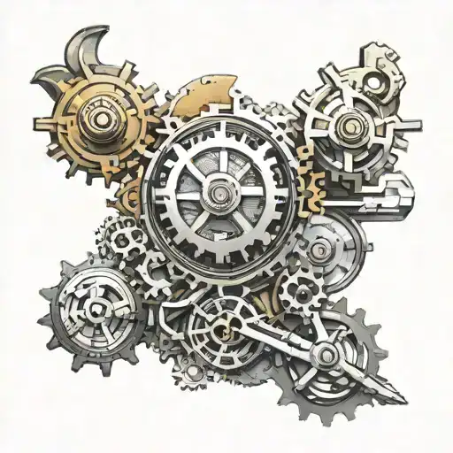 mechanical engineering tattoo design idea