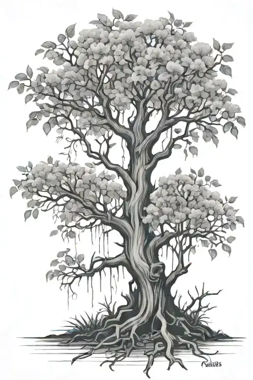 poison tree tattoo design idea
