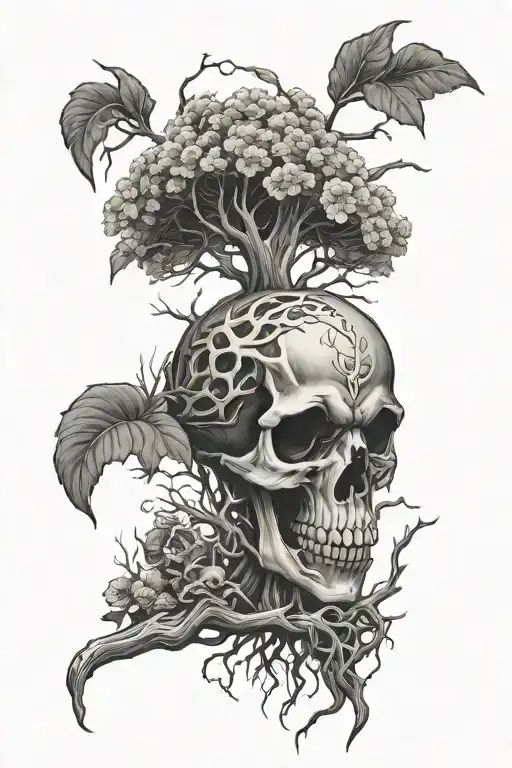 poison tree tattoo design idea