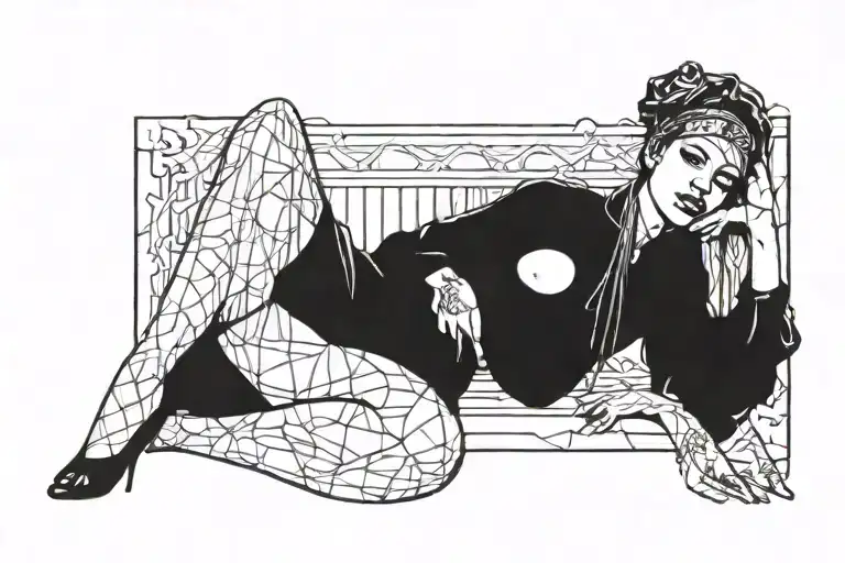 slave woman tattoo design idea