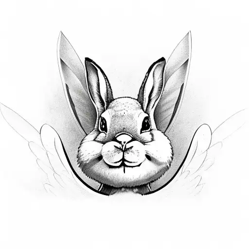 coco bunni with wings  tattoo design idea