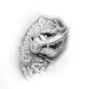 garter on arm tattoo design idea