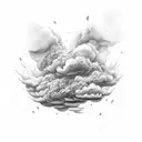 clouds fire rain sleeve  tattoo design idea