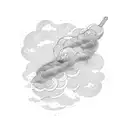 sky clouds fire rain armband  tattoo design idea