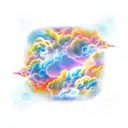 sky clouds fire rain wrap around  tattoo design idea