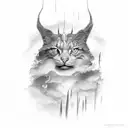 clouds fire rain fire tattoo design idea