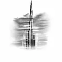 burj khalifa tattoo design idea
