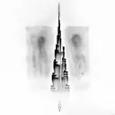 burj khalifa tattoo design idea