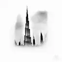 burj khalifa tattoo design idea