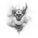 anxiety and overthinking tattoo design idea