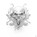 anxiety and overthinking tattoo design idea