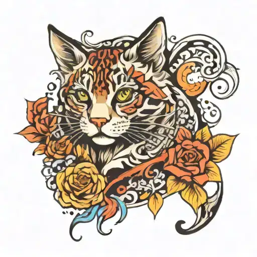 9 lives tattoo design idea