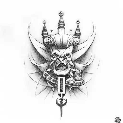 O santo "São João" criança dentro de uma moldura tattoo design idea