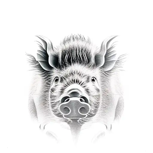 boar tattoo design idea