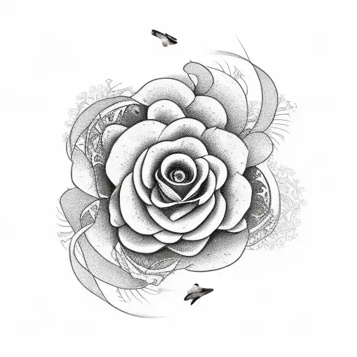 an open book, garden plants growing out of the center tattoo design idea