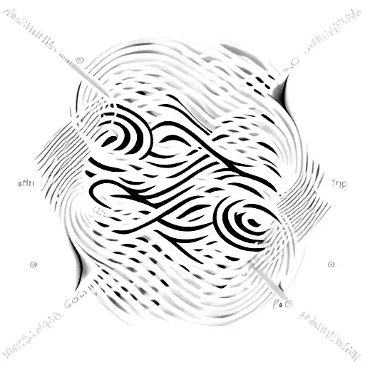 the first three notes of the song yesterday by beatles but as a sea wave tattoo design idea