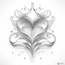create a minimal tattoo design depicting a wave in the style of a musical sheet, and featuring the first three notes fro tattoo design idea