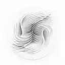 create a minimal tattoo design depicting a wave in the style of a musical sheet, and featuring the first three notes fro tattoo design idea