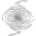 the first three notes of the song yesterday by beatles but as a sea wave tattoo design idea