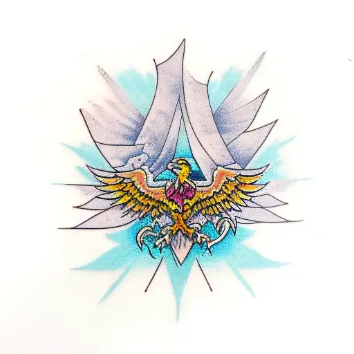 Harry Potter Phoenix flowers vertical tattoo design idea