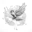Harry Potter Phoenix flowers  tattoo design idea
