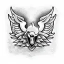 family crest name Ryan with theee griffin heads tattoo design idea