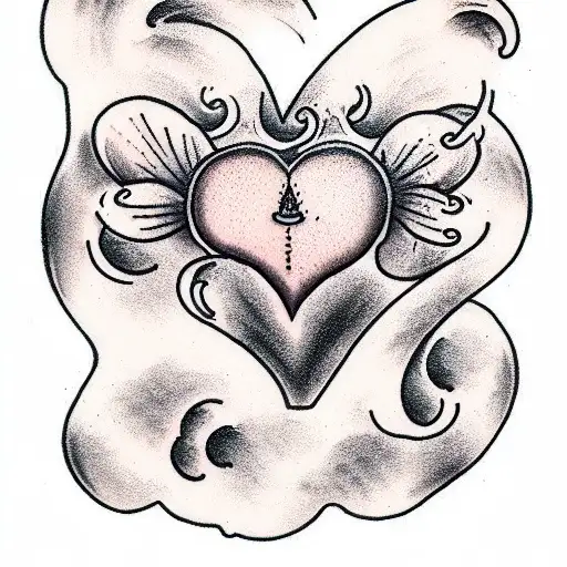 Crying Heart tattoo design idea