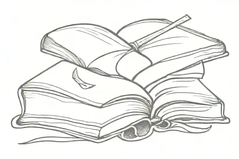 just a closed book tattoo design idea