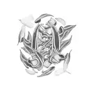 3 chilli peppers on the front tattoo design idea