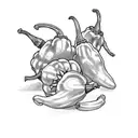 3 chilli peppers on the front tattoo design idea