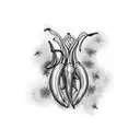 3 chilli peppers in a row tattoo design idea