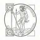 the fool tarot card design  tattoo design idea