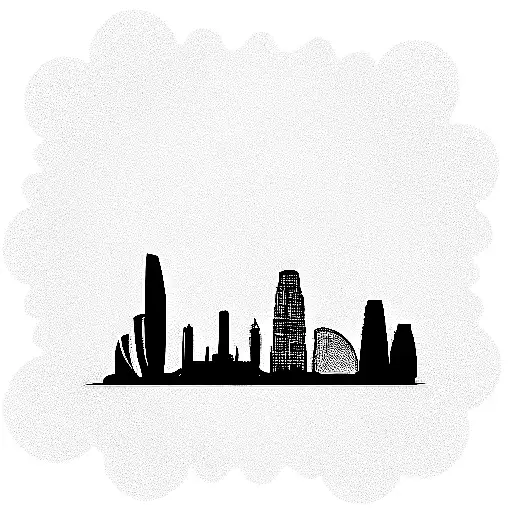 Singapore skyline Copenhagen skyline tattoo design idea