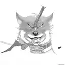 Roronoa zorro katana tattoo design idea