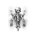 dry bones dancing from the bible tattoo design idea