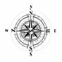old Compass tattoo design idea
